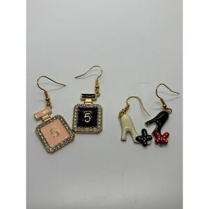 Earrings Novelty Girly Perfume Fashion Statement Fun Quirky Coquette Girl
